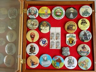 Vintage - Smokey The Bear U.  S.  Forest Service Buttons And Badge Plus More Read