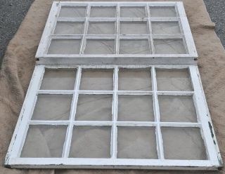 Antique Vintage Real Wood 12 Over 12 Divided Double Hung Window 60 " X32 " Opening