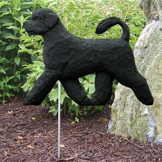 Portuguese Water Dog Outdoor Garden Sign Hand Painted Figure Black