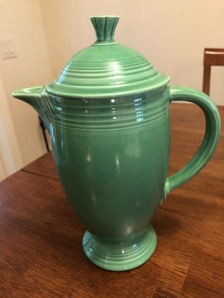 Vintage Homer Laughlin Fiesta Light Green Coffee Pot.  Ex.