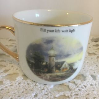 Thomas Kinkade 2003 A Light In The Storm Cup By Teleflora