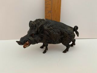 Vintage Cast Iron Wild Boar Figurine,  Paperweight