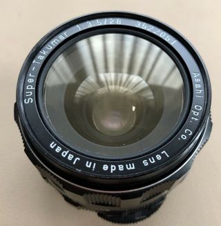 Vintage ASAHI Pentax - Takumar 28mm F3.  5 Wide - Angle Lens & Pentax Lens Hood 3