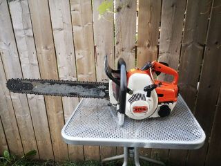Vintage Collectible Stihl 08s Chainsaw With 22 " Bar And Chain Strong Runner