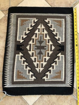Vintage Navajo Indian Small Blanket - Rug 26” X 20” Inches Native American
