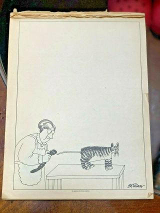 Kliban Cat School Notebook Workman Publish Ruled Lined Paper Rare Cartoons