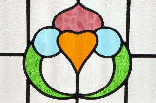 Large Antique Stained Glass Window Four (4) Colors of glass (3112) 2