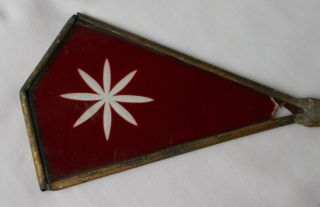 Antique Ruby Red Glass Snowflake Kite Tail Arrow 2