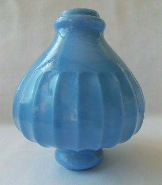 Old Blue Milk Glass,  Onion Lightning Rod Ball