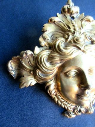 French pediment Napoleon III gilded bronze carved acanthus: Sun King Louis XIV 3