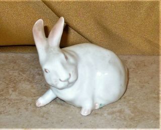 Cute Vintage Royal Copenhagen Rabbit Bunny Figurine - 2 1/4 " Tall X 2 1/2 " Long