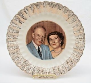 President And Mrs Dwight D.  Eisenhower Commemorative Plate 10 "