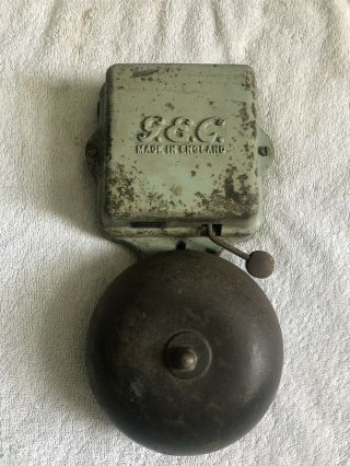 Vintage Industrial Cast Iron Gec Fire Alarm Bell Large Salvage Antique
