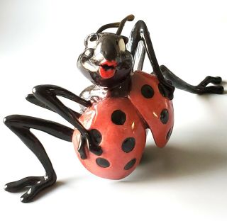 RARE Kitty ' s Critter Large Madame Ladybug.  Ceramic.  Decorative.  Art. 3