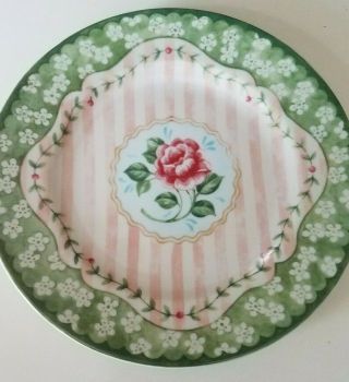 Andrea By Sadek Vintage Rose Lunch Plate 8.  5 "