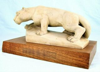Nittany Lion Sculpture By Warneke Vintage Penn State College Mascot Statue