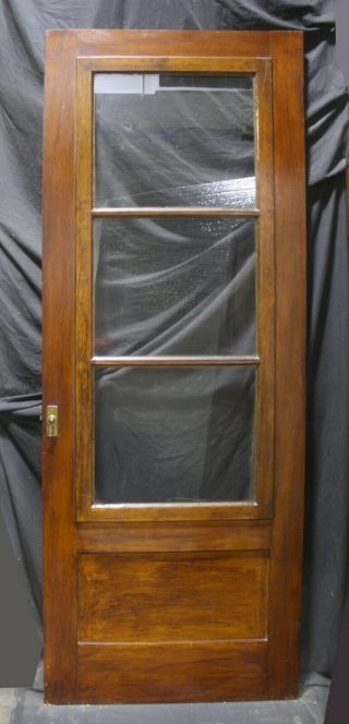 2 Avail 34 " X89.  5 " Antique Vintage Old Wood Wooden Storm Screen Door Window Glass