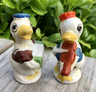 Vintage Donald Duck’s Nephews Huey & Dewey Music Instruments Salt & Pepper Shake