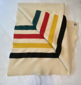 Vintage Pendleton Glacier Park 100 Wool Blanket 60” X 82”