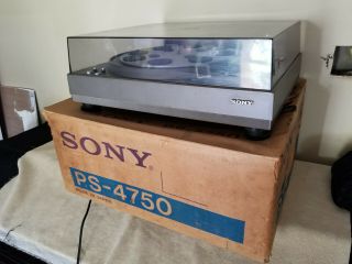 Vintage Sony Ps - 4750 Turntable Record Player Orig Box/packin