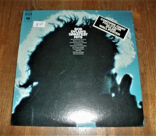 Bob Dylan Vintage 1970 " Greatest Hits " Lp W Poster Sticker Nm