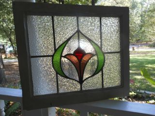 La8 - 134 Lovely Older Multi - Color English Leaded Stained Glass Window Last One