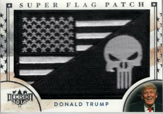 2016 Decision Donald Trump Punisher Usa Flag Patch Sf18 Benchwarmer Ssp