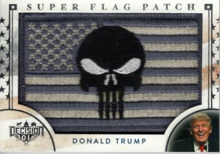 2016 Decision Donald Trump Punisher Usa Flag Patch Sf18 Benchwarmer Sp