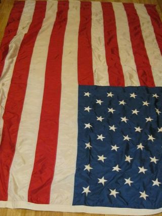 Large Vintage American Flag 8 X 5 Feet 1970 Era Stitched