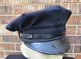 Vintage Policeman Patrolman 8 Point Police Cop Hat Cap Visor - Ruebens Uniform Co
