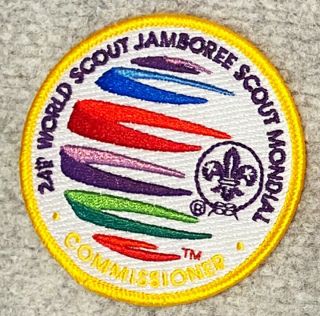 Authentic World Jamboree Commissioner Patch With Marigold Yellow Border