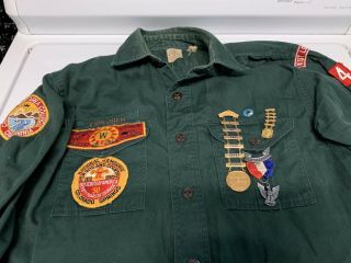 Boy Scout Explorer Sterling Eagle Scout Crescent Bay Area Shirt / Pins
