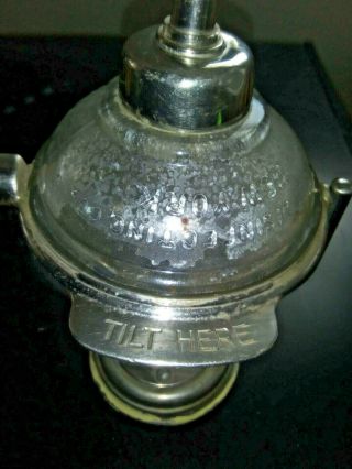 Antique Tilting Beau Brummel Liquid Soap Glass Dispenser With Mounting Base