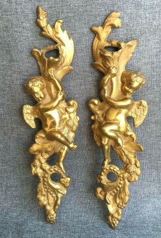 Big Antique Furniture Ornaments Made Of Bronze France 19th Century Angel