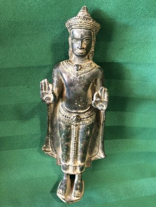Vintage Buddhism Bronze Old Statue Figure Women
