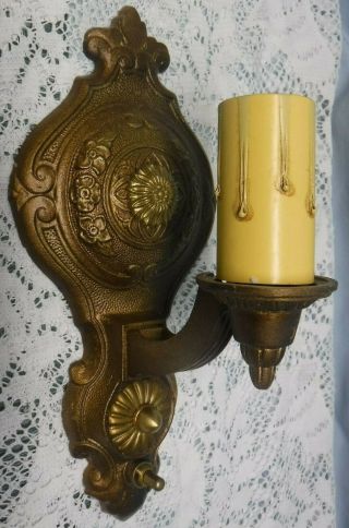 Antique Pair Electric Wall Sconces Rewired 2