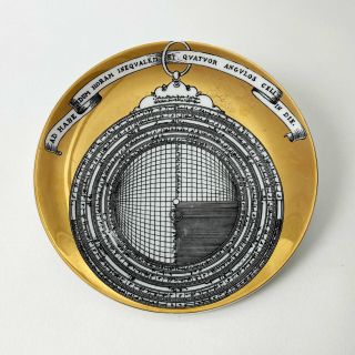 Fornasetti Astrolabio Plate 12 In Good Vintage,  Made In Italy