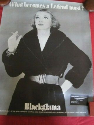 Vintage Betty Davis Blackglama Poster 1968