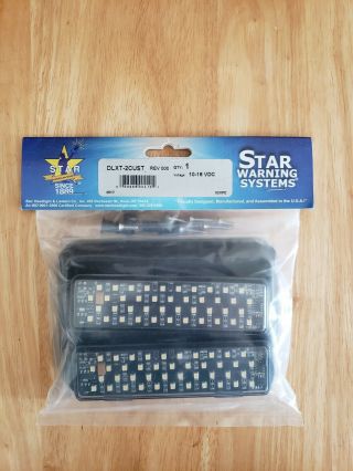 Star Warning Systems Led Grille Surface Mount Light Double Head All White