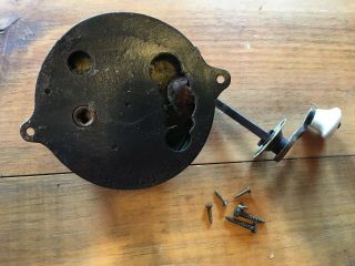 Large Antique Victorian Era 1872 Corbin Crank Door Bell with orig screws 2