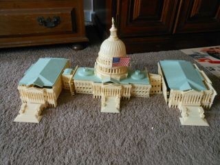 Vtg Louis Marx Masterbuilder Kit,  The Capitol Building,  No Presidents,