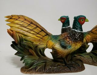 2 Vintage Ring - Necked Pheasant Figurine,  Multi Colored.