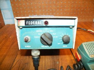 Vintage FEDERAL SIGN & SIGNAL CORP.  Electronic Siren PA - 20A 2