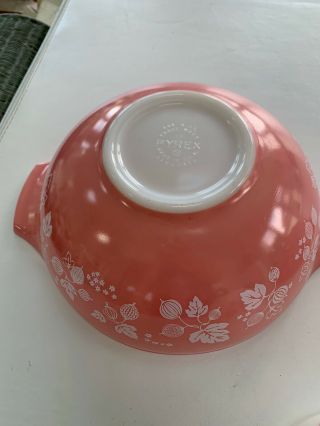 SET OF 3 Vintage Pyrex Pink Gooseberry Mixing Nesting Bowls EUC 2