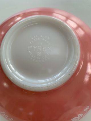 SET OF 3 Vintage Pyrex Pink Gooseberry Mixing Nesting Bowls EUC 3