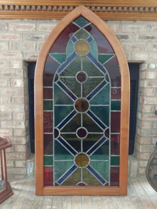 Antique Stained Glass Church Window