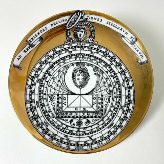 Fornasetti Astrolabio Plate 8 In Good Vintage,  Made In Italy