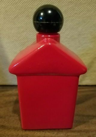Vintage Avon Fire Alarm Box Red Painted Glass Hair Lotion Cologne Bottle EMPTY 2