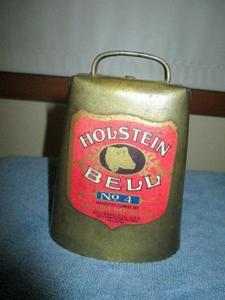 Vtg Steel Holstein Bell No.  4 Blum Mfg.  Co.