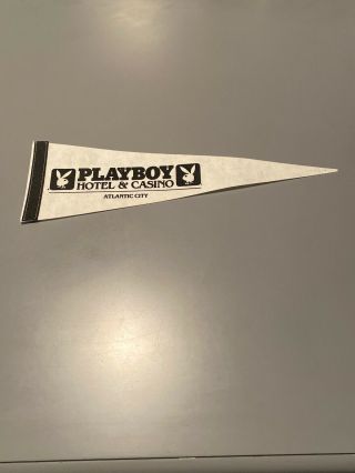 Rare Vtg Playboy Hotel & Casino Pennant - Hotel Was Only Open 3 Years